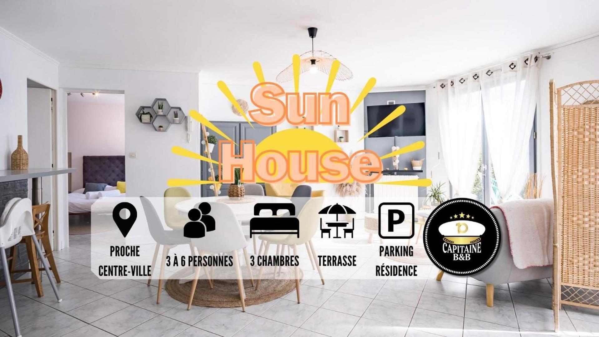 特鲁瓦Sun House - Terrasse Parking Prive Gratuit公寓 外观 照片